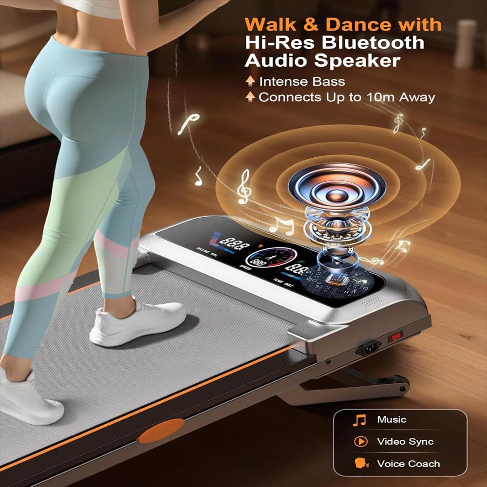 Caminadora Rayspace Inclinación Automática 12 Niveles Capacidad 204 Kg Pantalla Ui Bluetooth img #4