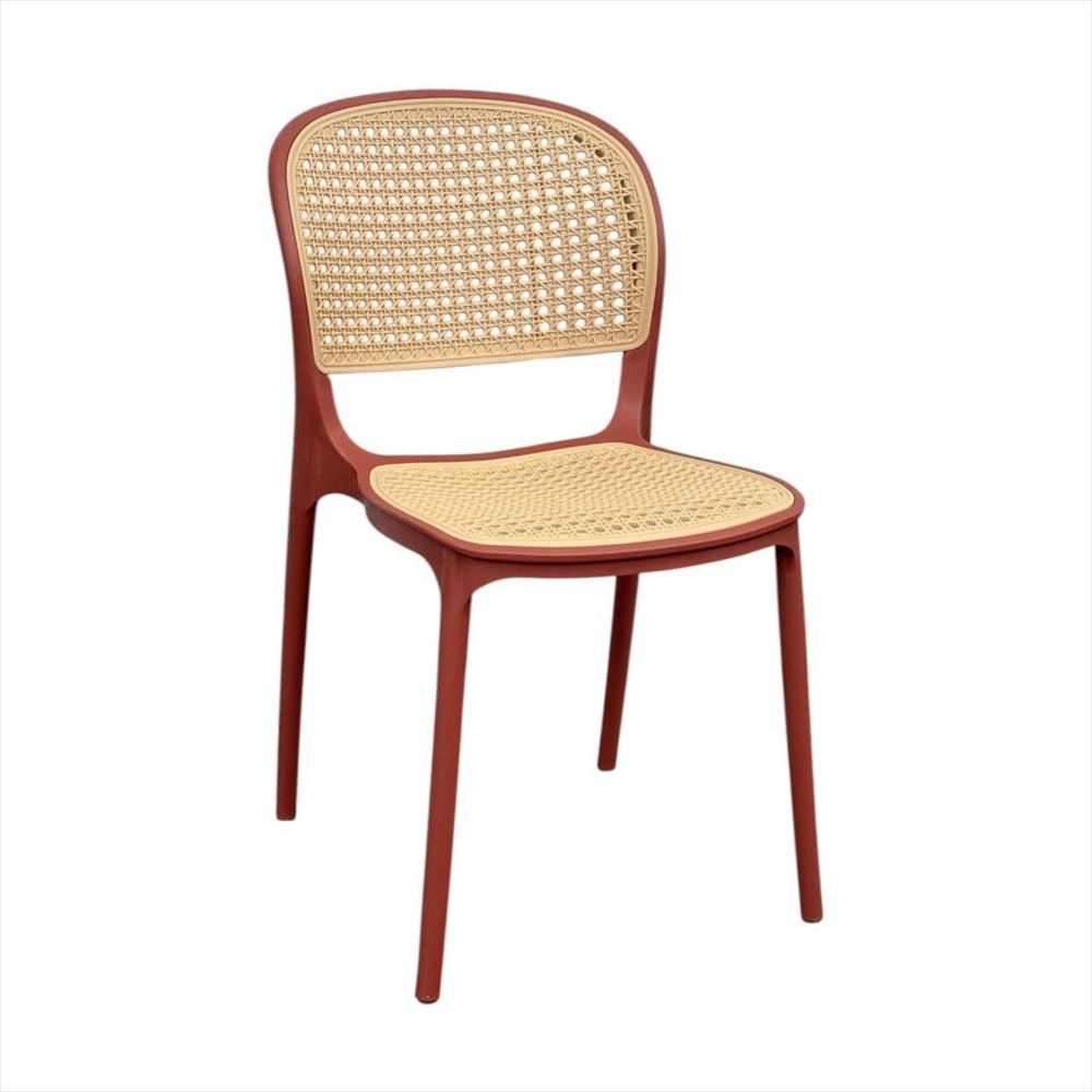 Silla Viena Tipo Mimbre Color Rojo img #2