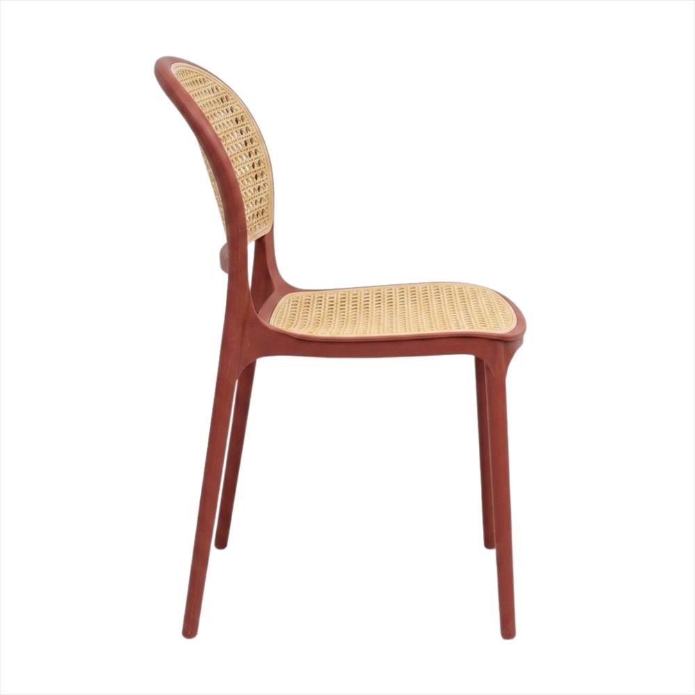 Silla Viena Tipo Mimbre Color Rojo img #3
