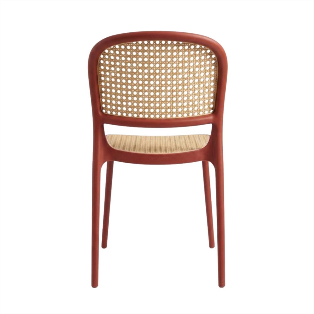 Silla Viena Tipo Mimbre Color Rojo img #4