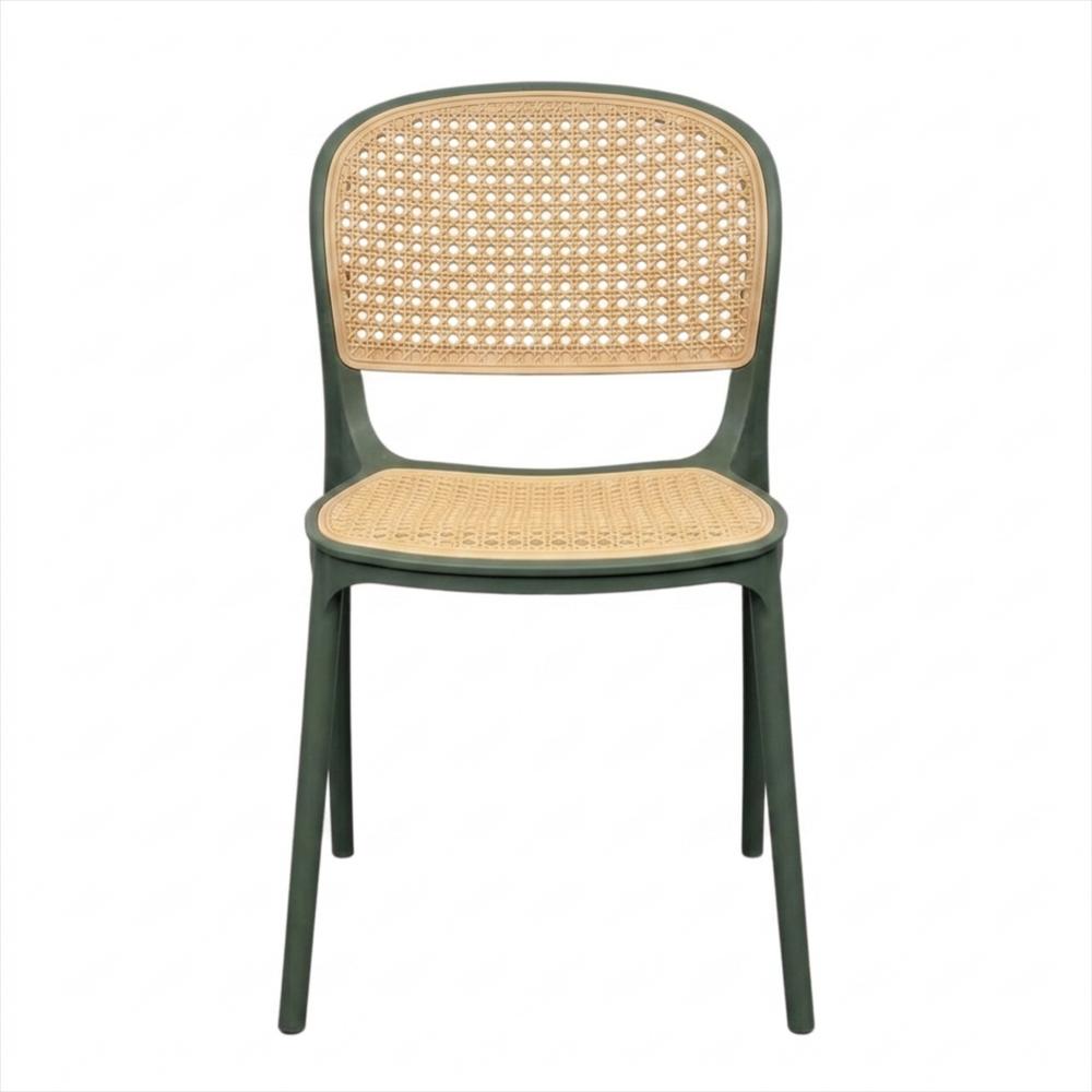 Silla Viena Tipo Mimbre Color Verde img #1
