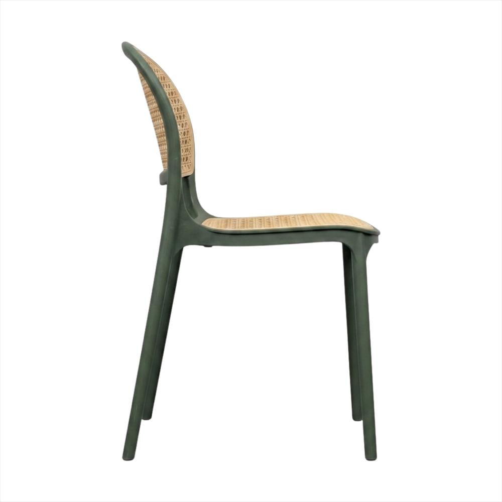 Silla Viena Tipo Mimbre Color Verde img #3