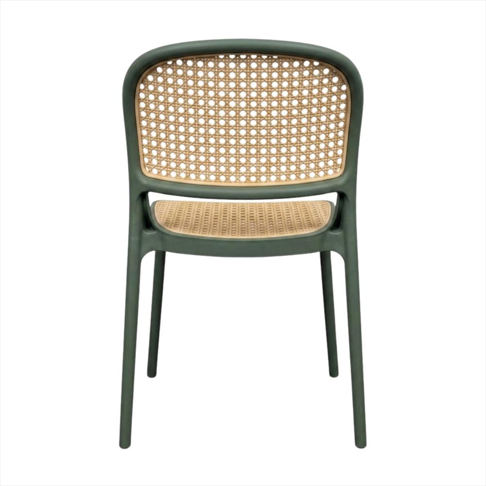 Silla Viena Tipo Mimbre Color Verde img #4