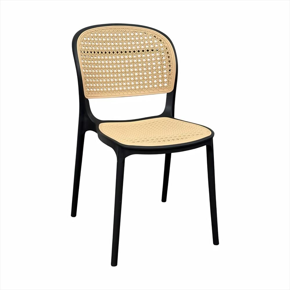 Set X2 Sillas Viena Tipo Mimbre Color Negro img #3