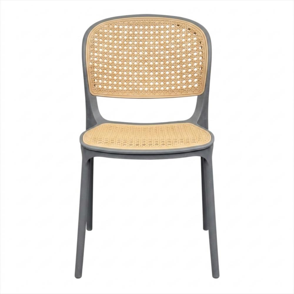 Silla Viena Tipo Mimbre Color Gris img #1