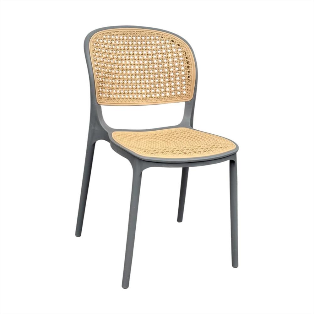 Silla Viena Tipo Mimbre Color Gris img #2