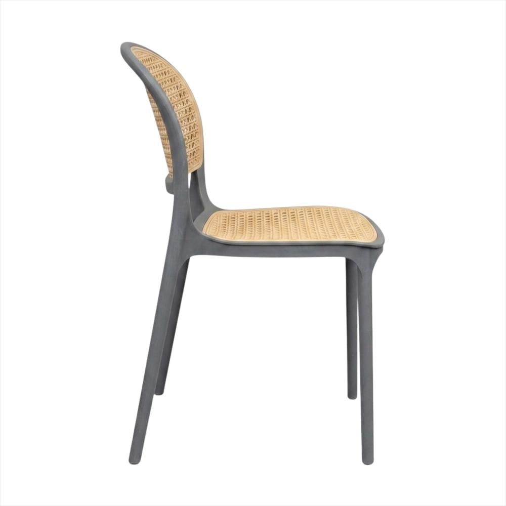 Silla Viena Tipo Mimbre Color Gris img #3