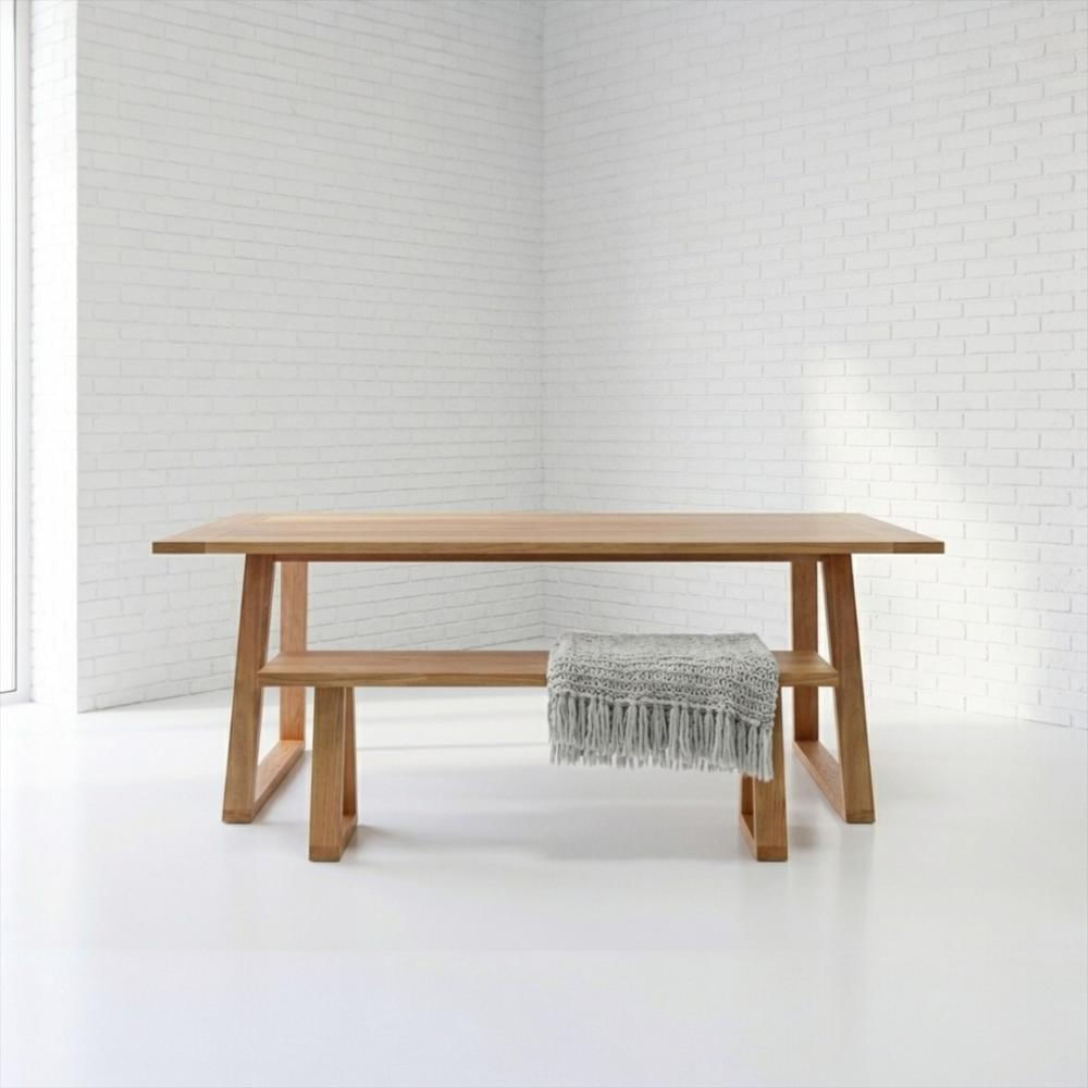 Juego De Comedor Atomic + Banco Roble Macizo img #3