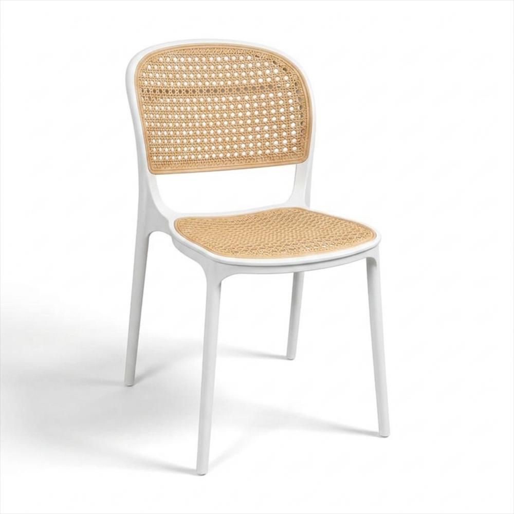 Silla Viena Tipo Mimbre Color Blanco img #2