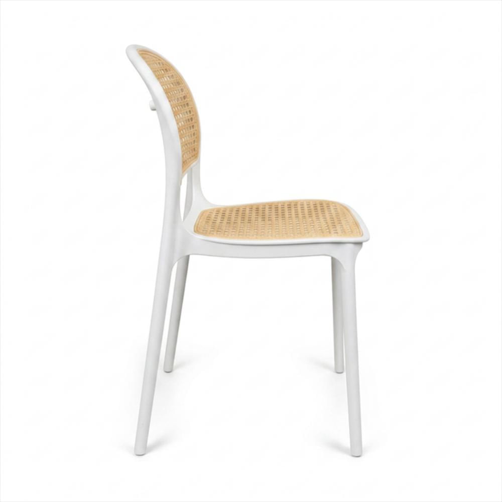 Silla Viena Tipo Mimbre Color Blanco img #3