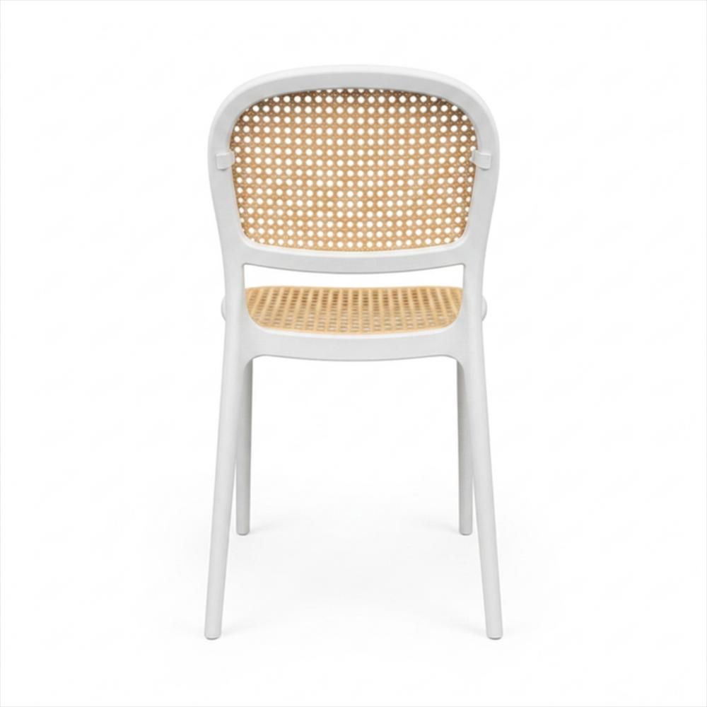 Silla Viena Tipo Mimbre Color Blanco img #4