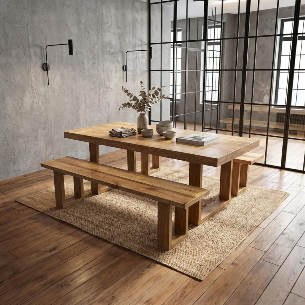 Mesa Comedor Marie 140Cm X 80Cm Roble Macizo img #3