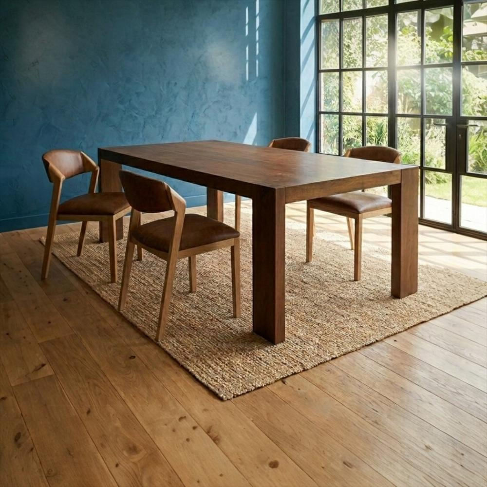 Juego De Comedor Tofy + 4 Sillas Roble Macizo img #4