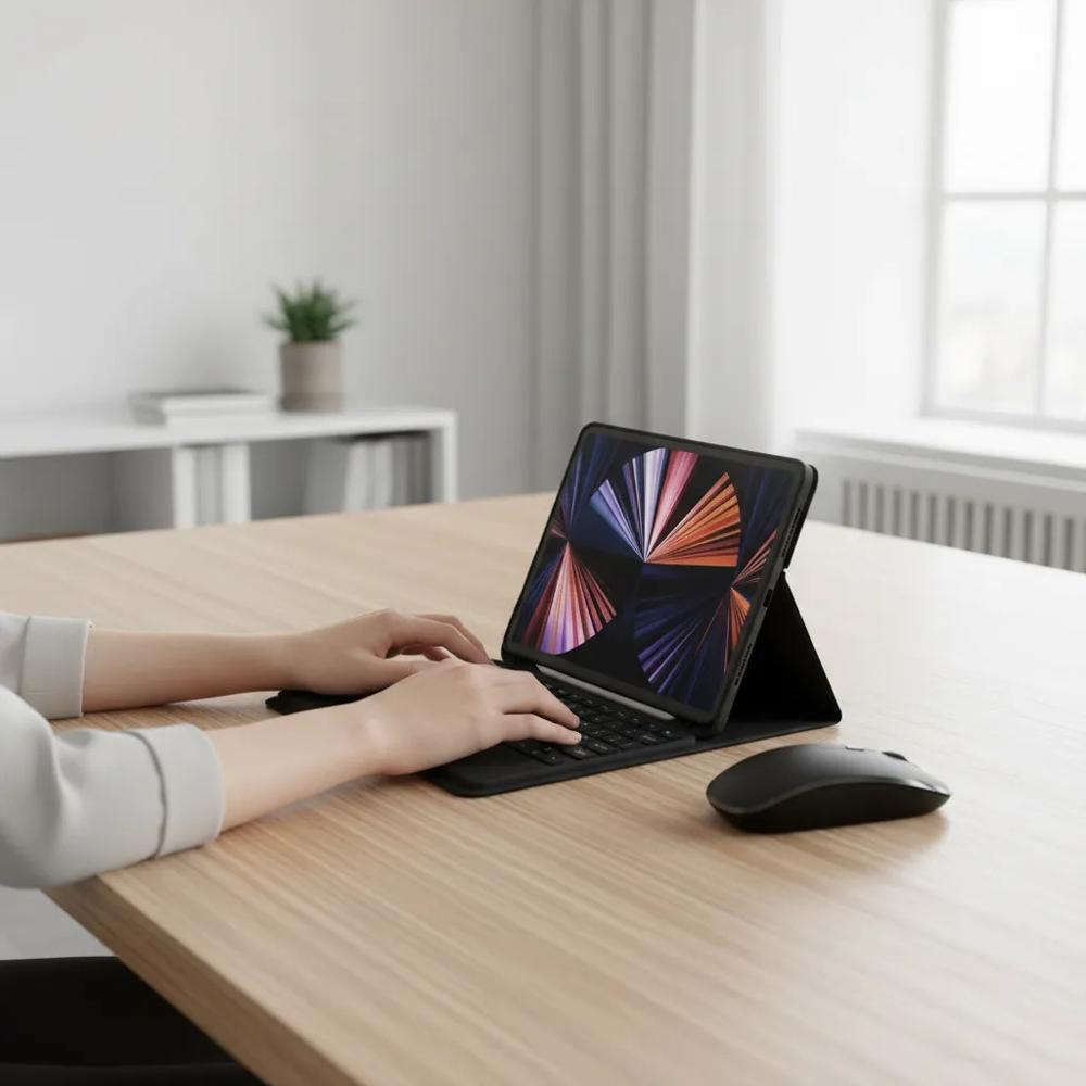 Estuche Teclado Trackpad Para Ipad Pro 11 M5 2025 Negro+Mouse img #4