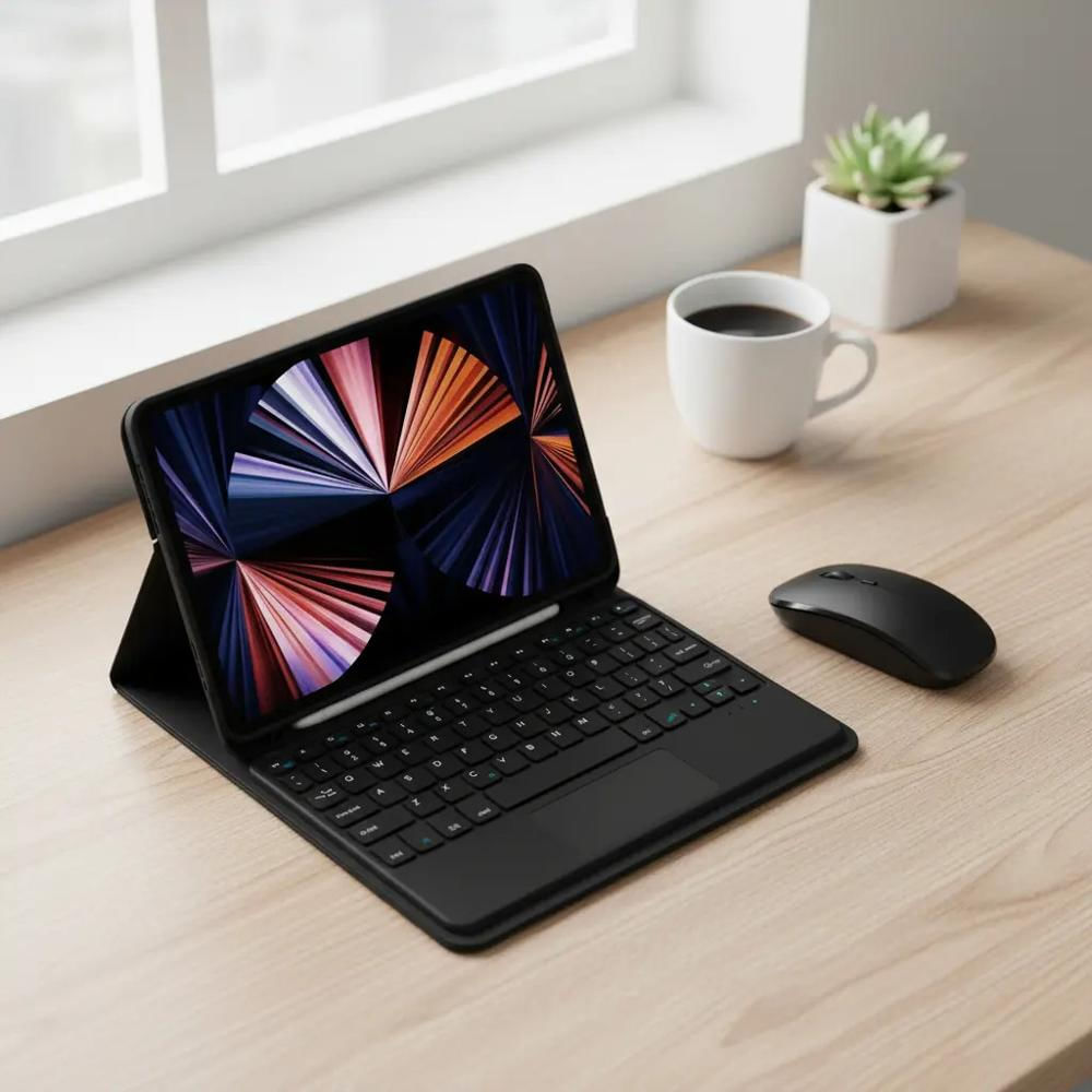 Estuche Teclado Trackpad Para Xiaomi Redmi Pad 2 Negro +Mouse img #2