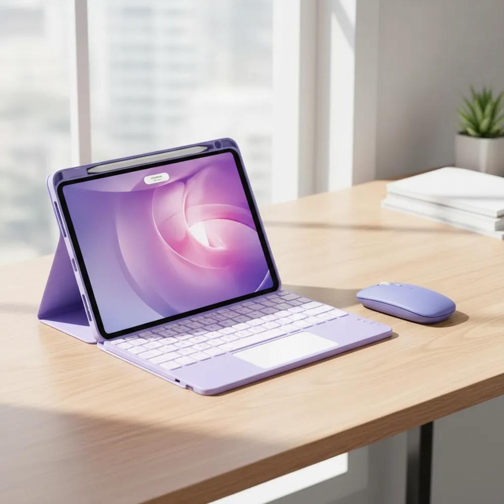 Estuche Teclado Trackpad Para Xiaomi Redmi Pad Se 11 Lila +Mouse img #2