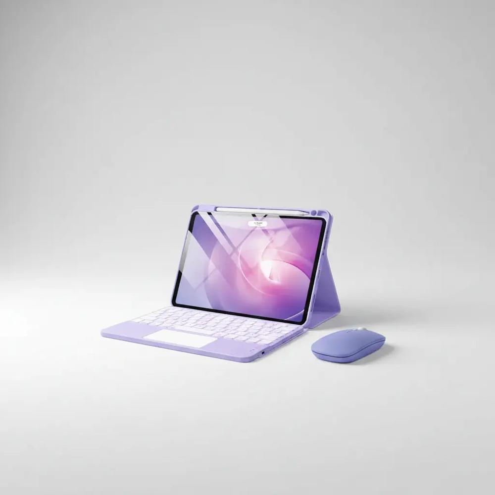 Estuche Teclado Trackpad Para Xiaomi Redmi Pad Se 11 Lila +Mouse img #4