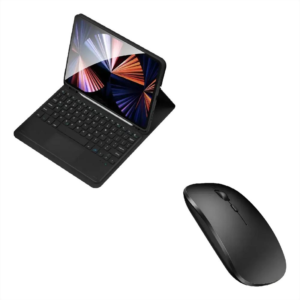 Estuche Teclado Trackpad Para Samsung S10/S9/S8/S7 Negro+Mouse img #2