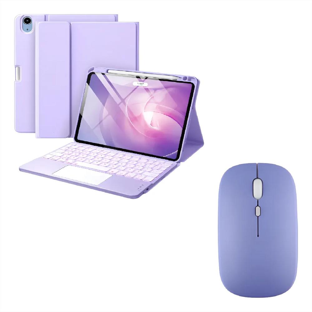 Estuche Teclado Trackpad Para Xiaomi Redmi Pad 2 Lila+Mouse img #1