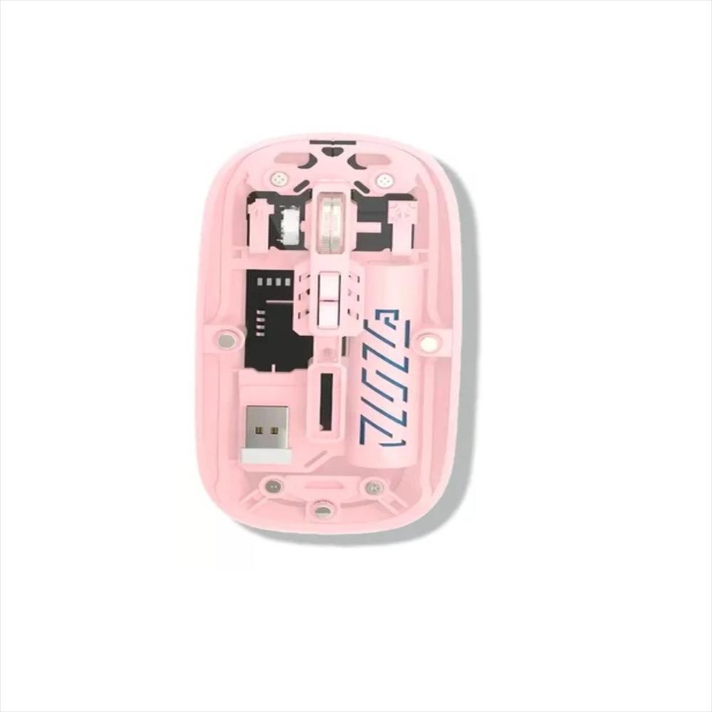 Mouse Inalámbricon 2.4G Y Bluetooth Recargable Transparente img #1