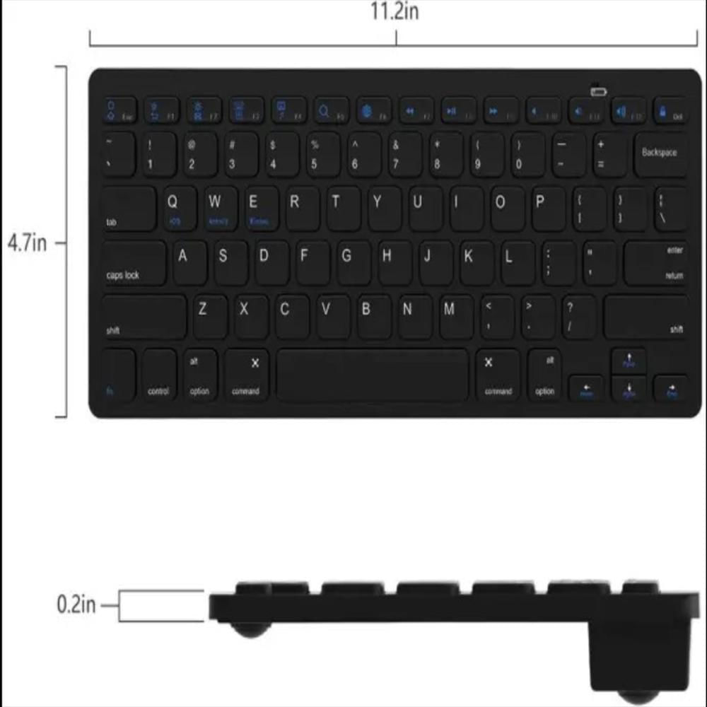 Teclado Inalámbrico Bluetooth Recargable Multicolor img #3