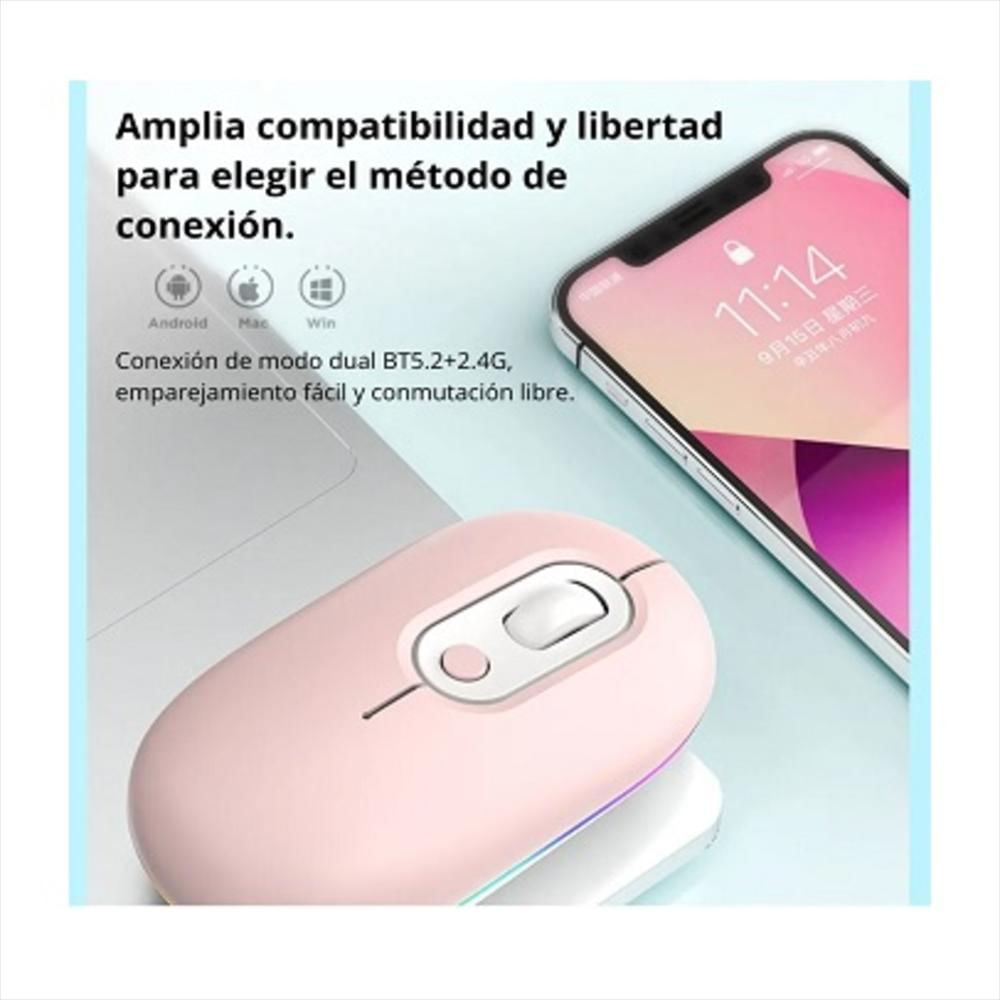 Mouse Inalámbrico 2.4G Y Bluetooth Recargable img #2