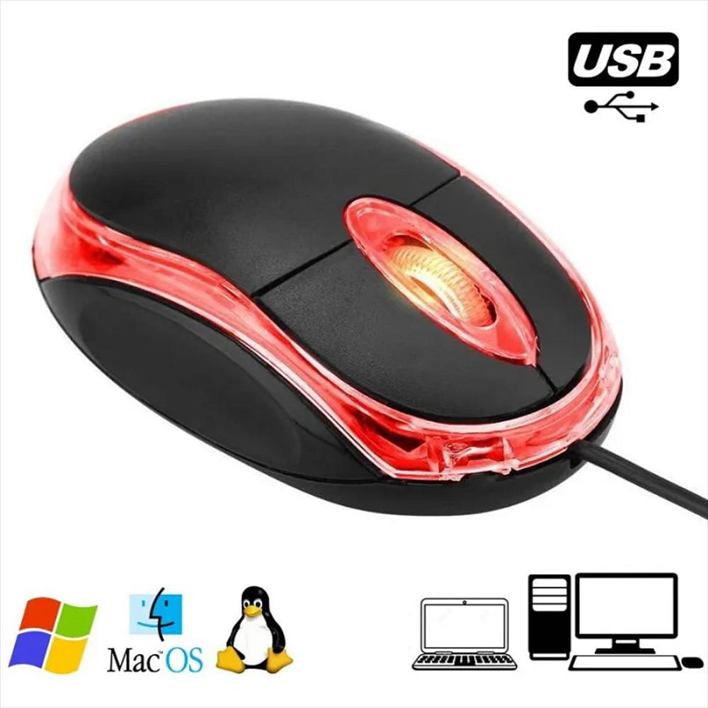 Mouse Óptico Usb Con Cable img #4