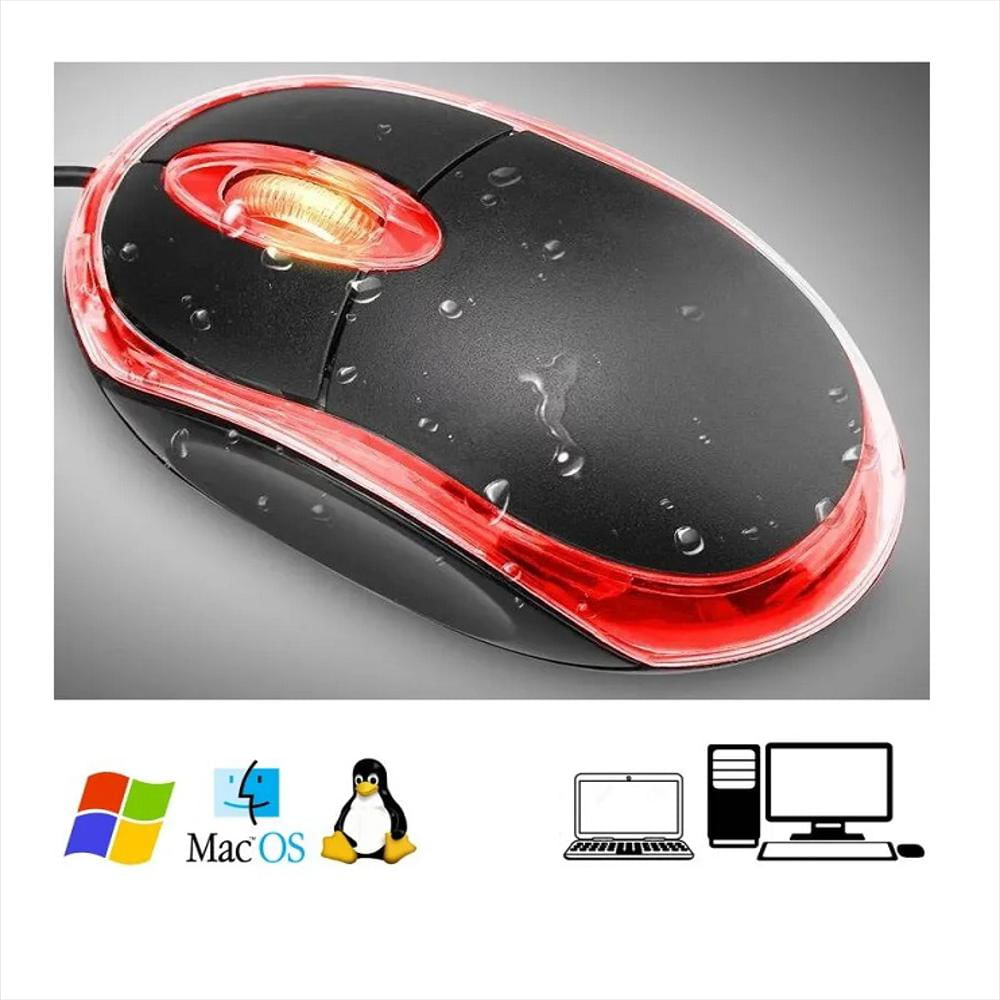 Mouse Óptico Usb Con Cable img #5