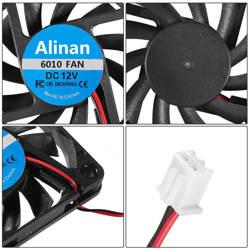Ventilador Alinan 12V Brushless Dc Refrigeración Para Computadora 6 Cm 2 Pines img #4