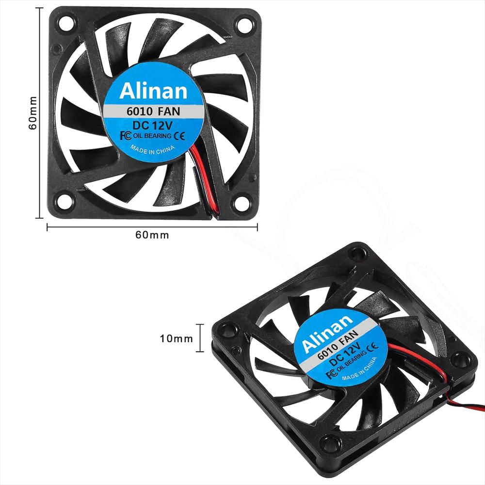 Ventilador Alinan 12V Brushless Dc Refrigeración Para Computadora 6 Cm 2 Pines img #5