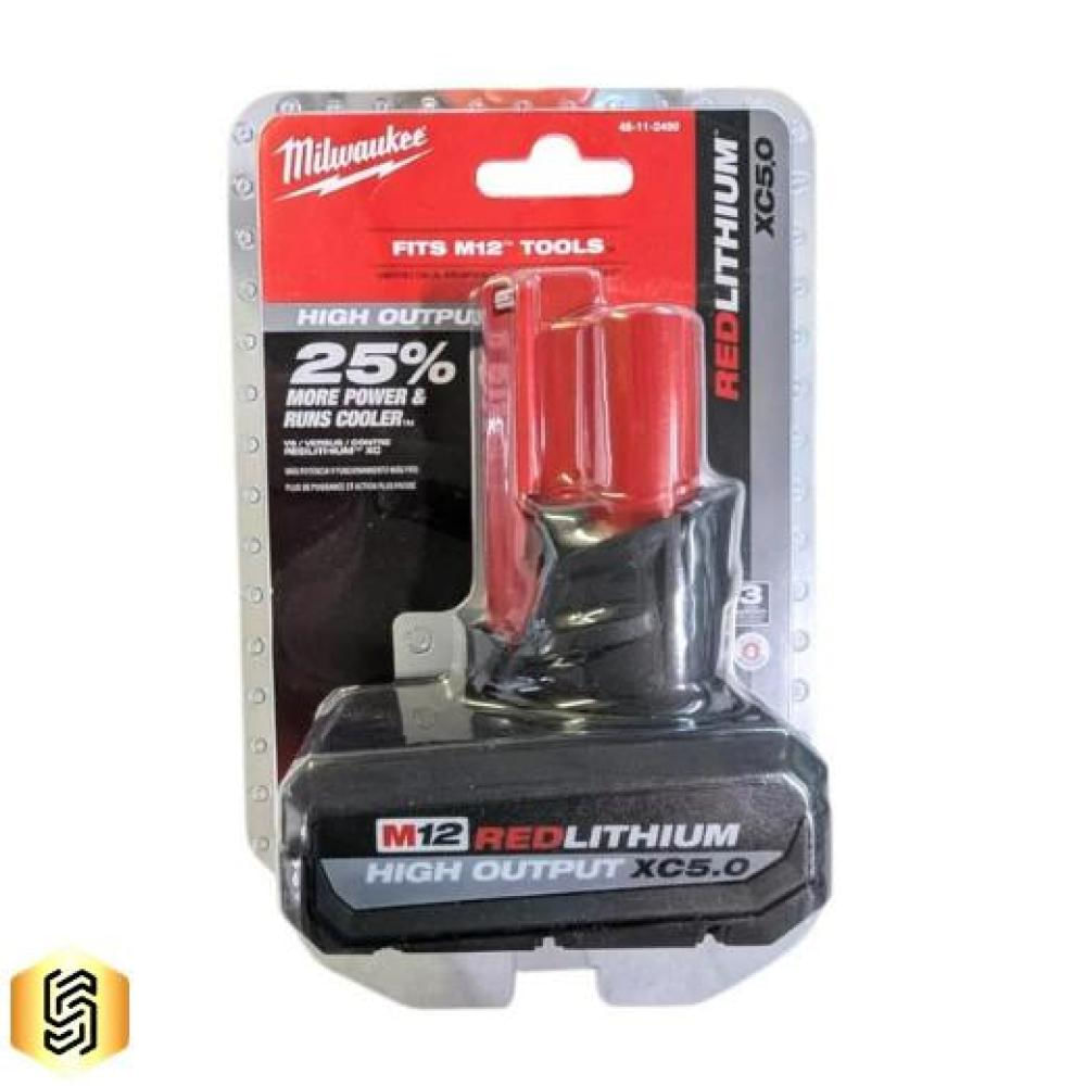 Batería Milwaukee 48 11 2450 M12 Redlithium High Output Xc5.0 img #1