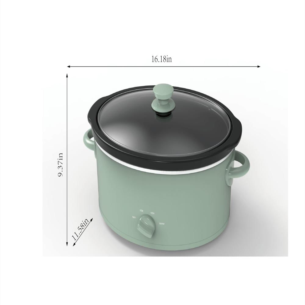 Olla De Cocción Lenta Mainstays De 6 Qt Verde Salvia img #3