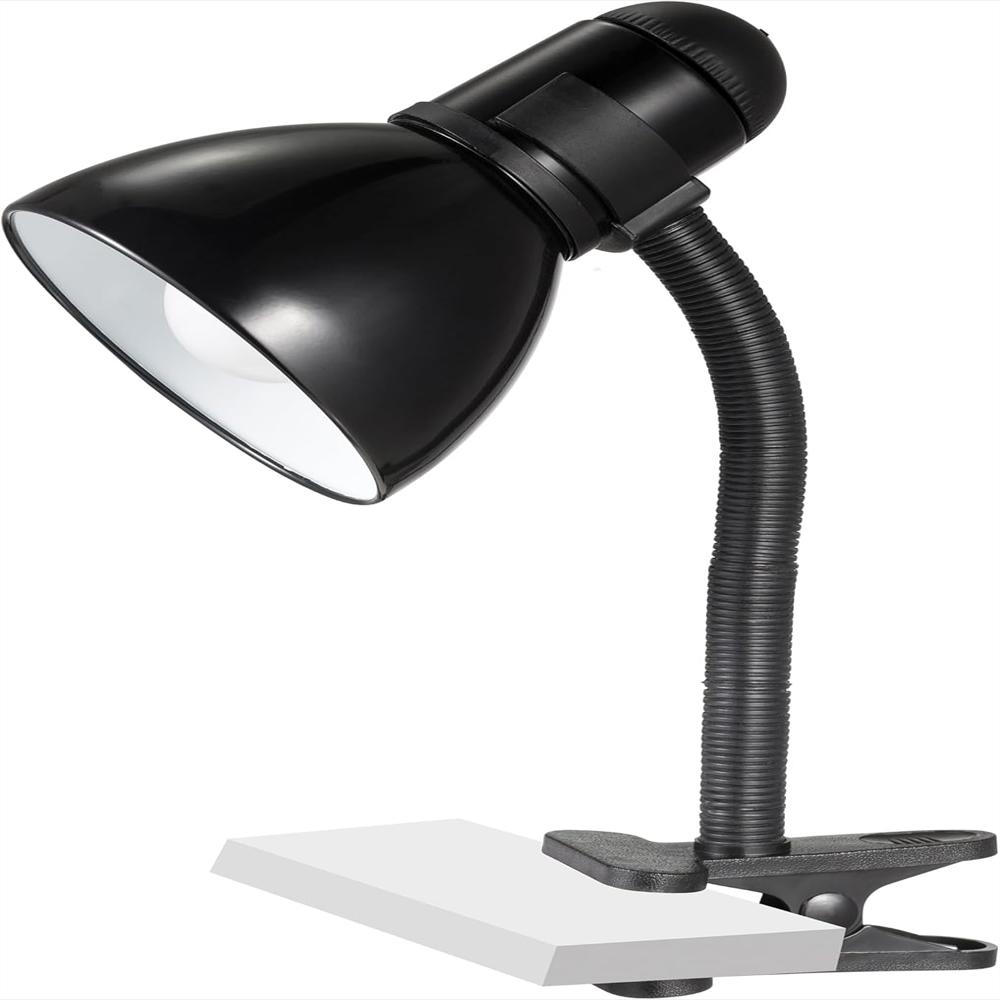 Lámpara De Escritorio Vlight Ajustable Con Clip Metal Negro 35 Cm Cuello Flexible img #1