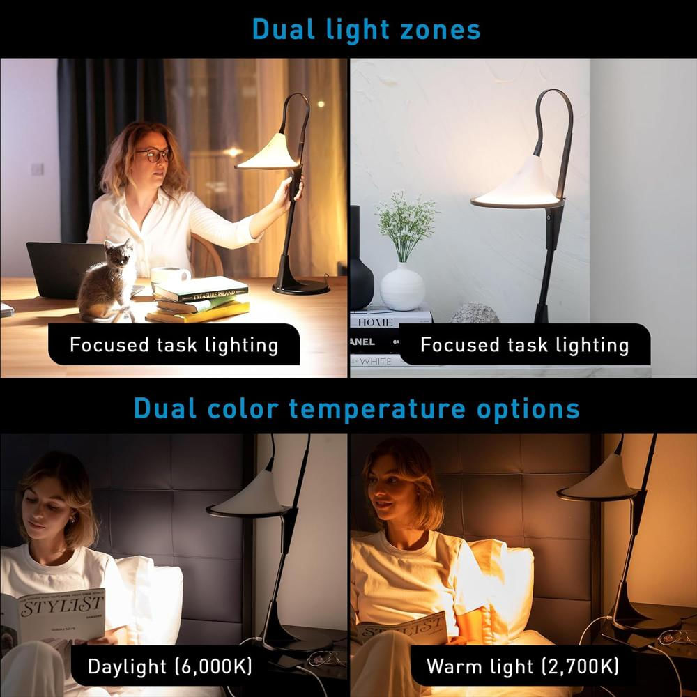 Lámpara De Mesa Daylight Tecnología Ray Ajustable Luz Led 6000K 2700K Puerto Usb img #4