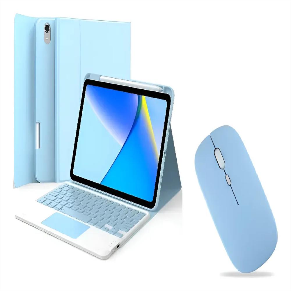 Estuche Teclado Trackpad Para Azul+Mouse img #1