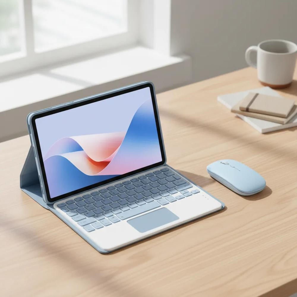 Estuche Teclado Trackpad Para Azul+Mouse img #2