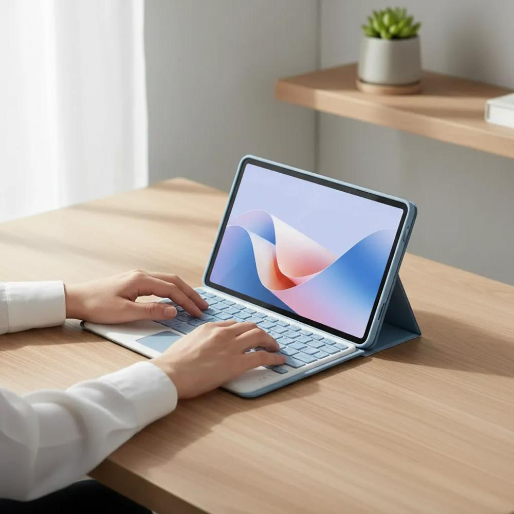 Estuche Teclado Trackpad Para Azul+Mouse img #4