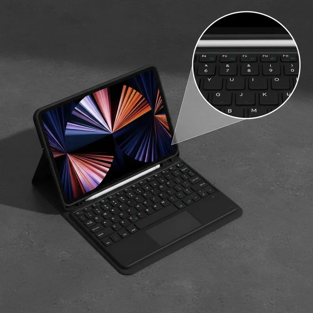 Estuche Teclado Trackpad Para Ipad Pro 11 M4 2024 Negro +Mouse img #3