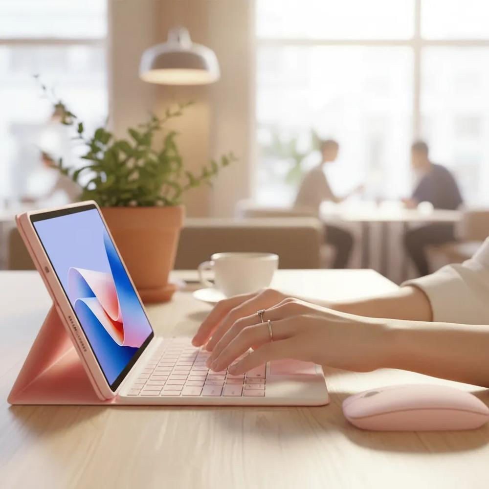 Estuche Teclado Trackpad Para Ipad Pro 11 M4 2024 Rosa+Mouse img #2