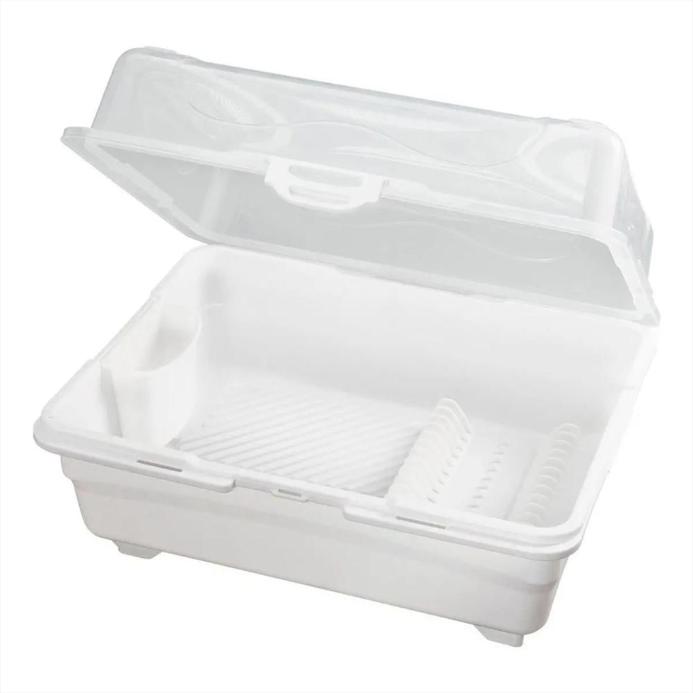 Escurridor Secador De Platos Con Tapa Plástico 48 Lt Color Blanco img #3