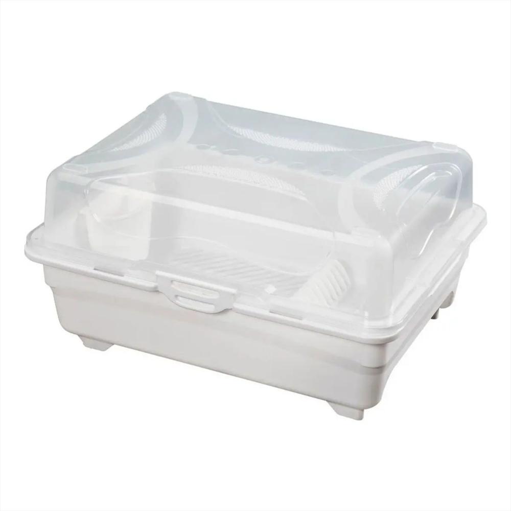 Escurridor Secador De Platos Con Tapa Plástico 48 Lt Color Blanco img #4