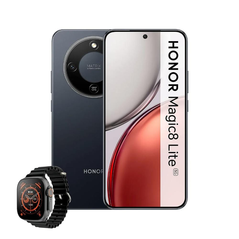 Celular Honor X9d Magic 8 Lite 5G 256Gb 8Gb Ram Negro + Reloj Inteligente img #1