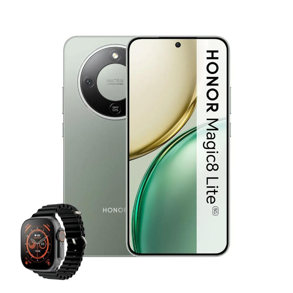 Celular Honor X9d Magic 8 Lite 5G 256Gb 8Gb Ram Verde + Reloj Inteligente img #1