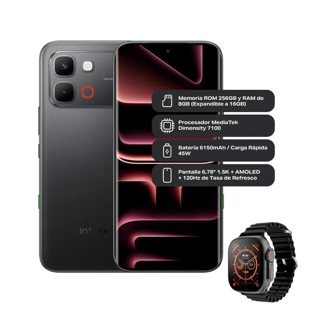 Celular Infinix Note Edge 5G 256Gb 8Gb Ram Negro + Reloj Inteligente img #1