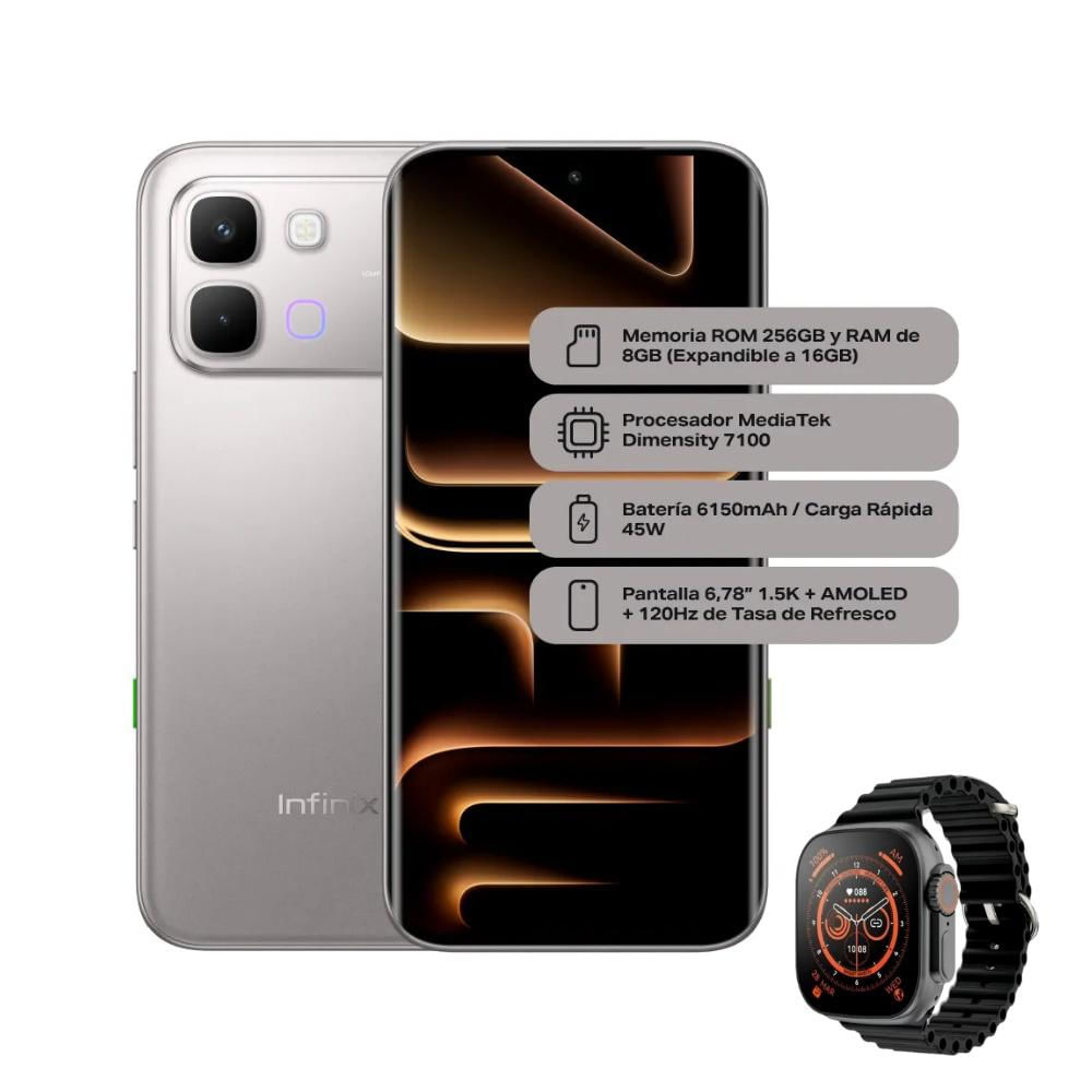 Celular Infinix Note Edge 5G 256Gb 8Gb Ram Gris + Reloj Inteligente img #1