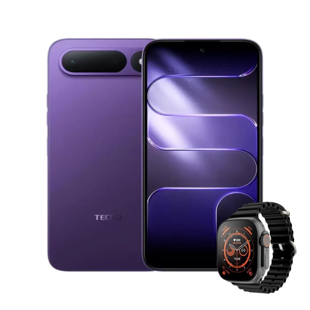 Celular Tecno Spark 50 5G 256Gb 8Gb Morado + Reloj Inteligente img #1
