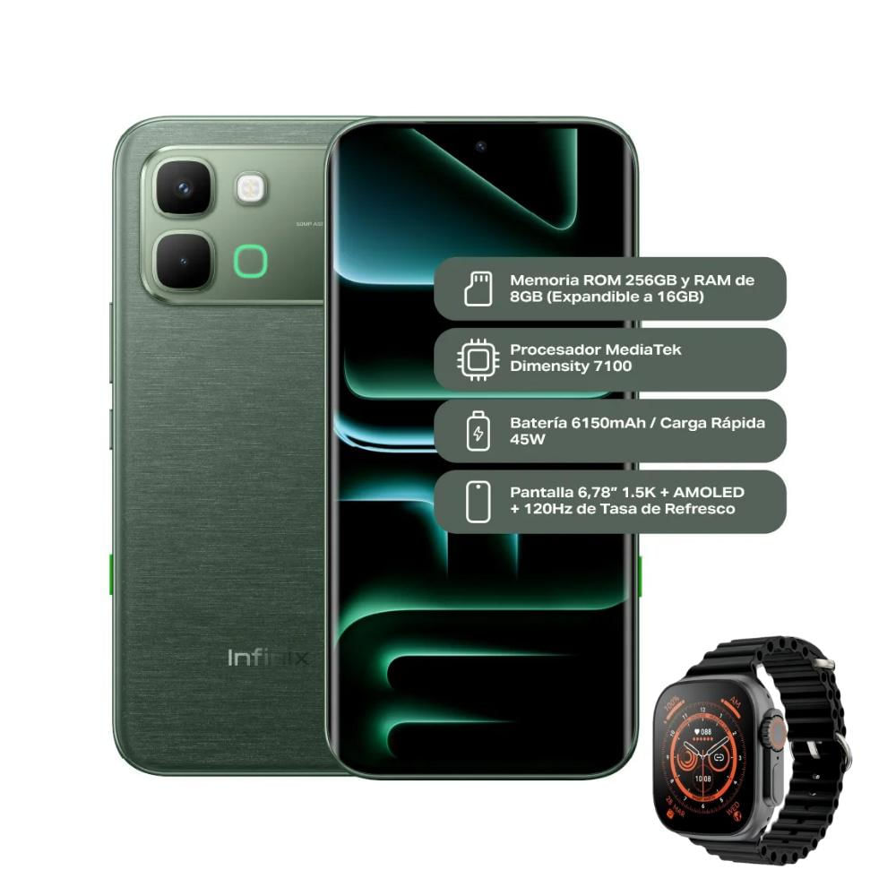 Celular Infinix Note Edge 5G 256Gb 8Gb Ram Verde + Reloj Inteligente img #1