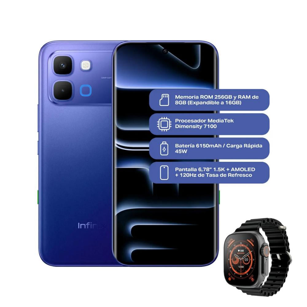 Celular Infinix Note Edge 5G 256Gb 8Gb Ram Azul + Reloj Inteligente img #1