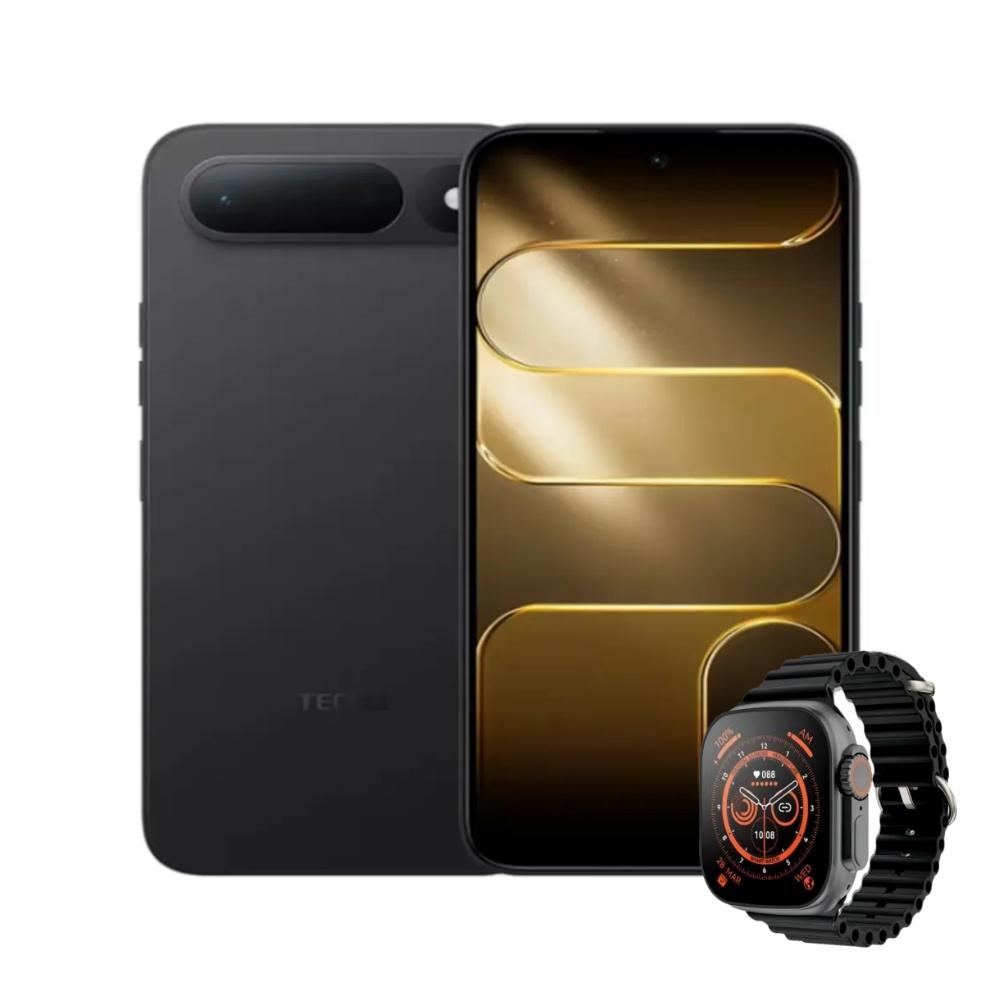 Celular Tecno Spark 50 5G 256Gb 8Gb Ram Negro + Reloj Inteligente img #1