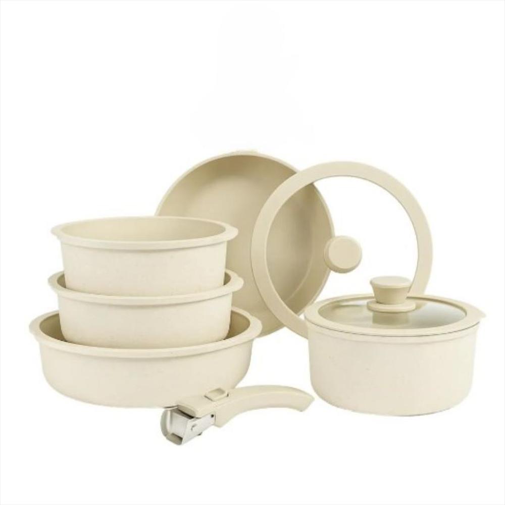 Juego Ollas Antiadherentes Granito Mango Extraíble 9 Piezas img #1